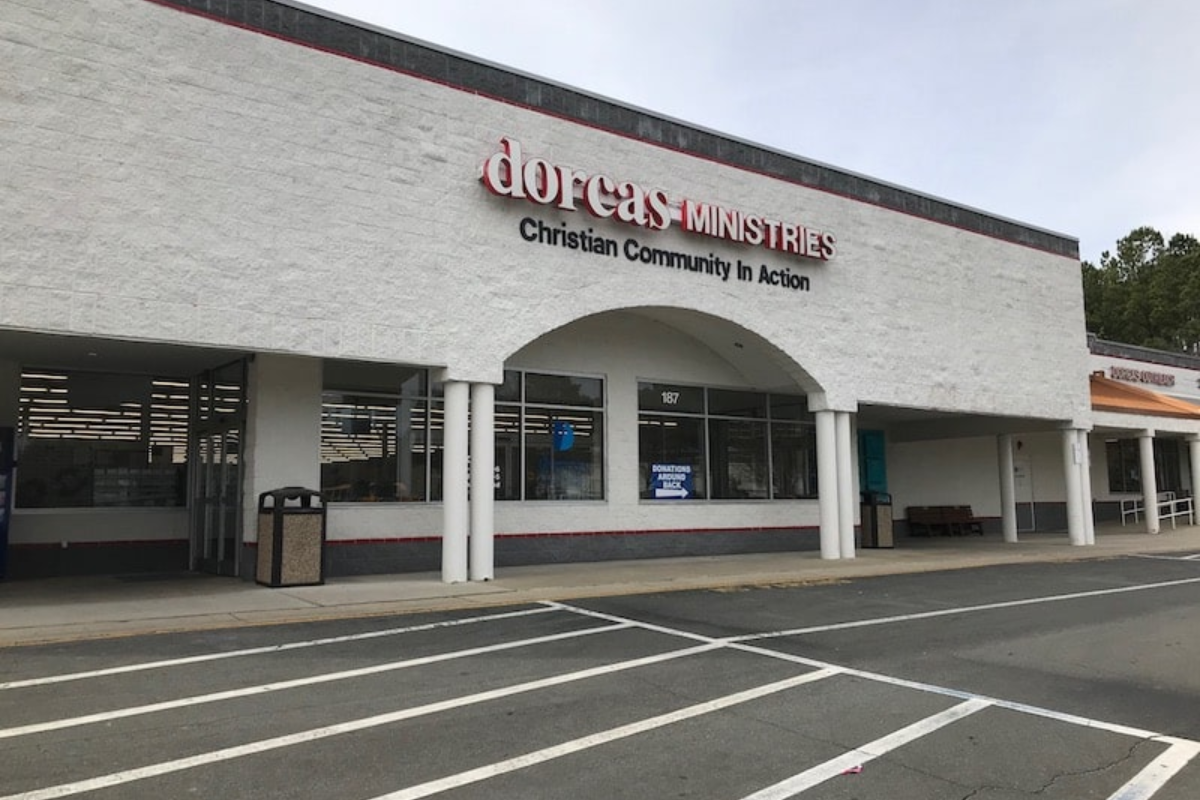 Outside view of the Dorcas Thrift Shop Building