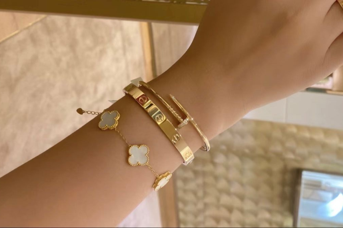 A collection of elegant Van Cleef bracelet dupes, featuring delicate designs and high-quality materials for a luxurious look at an affordable price.