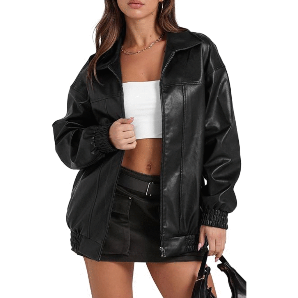 Oversized Black Blazer that fits the Downtown Girl Aesthetic perfectly.