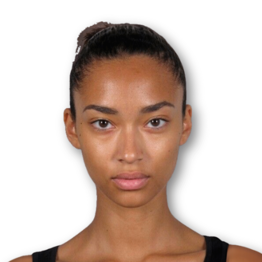Base layer for clean girl aesthetic makeup.