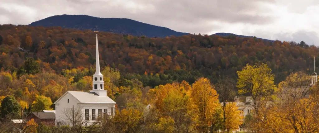 Stowe, Vermont one of the best places to visit in October in the USA