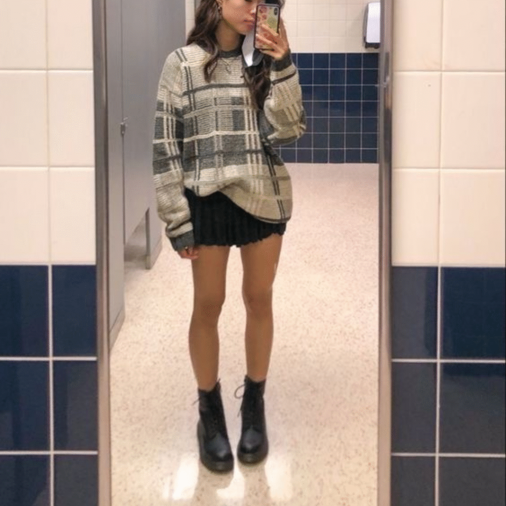 Sweater paired with Dr Marten