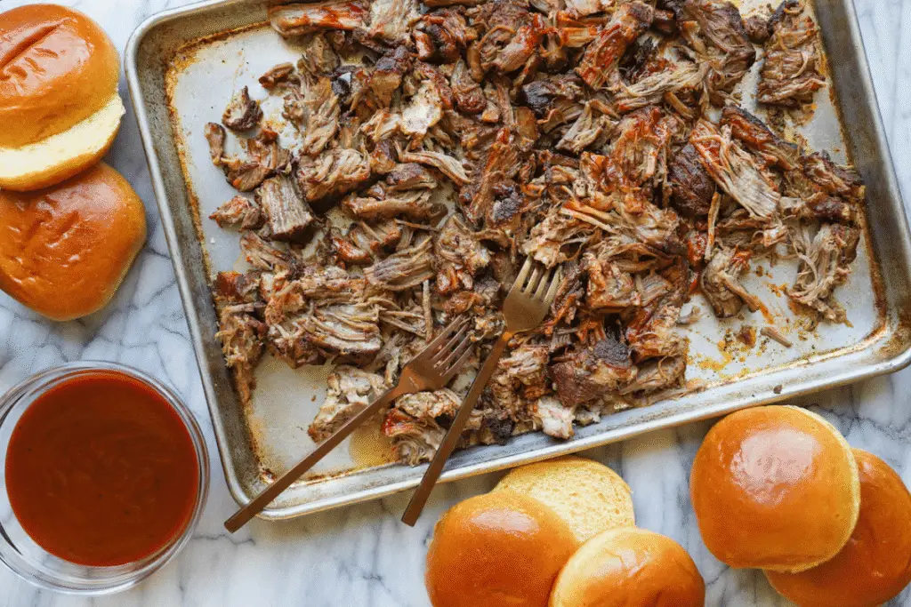 Pulled pork served with coleslaw – juicy and flavorful Gluten Free Instant Pot Recipes.
