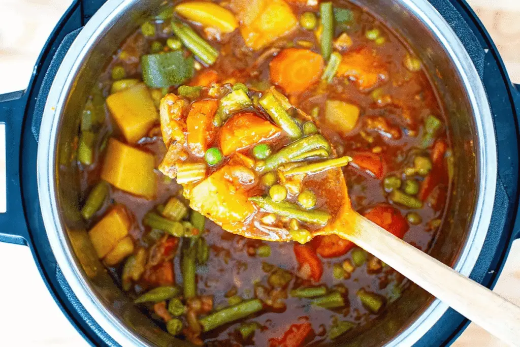 Vegetable stew with seasonal veggies – hearty and warming Gluten Free Instant Pot Recipes.