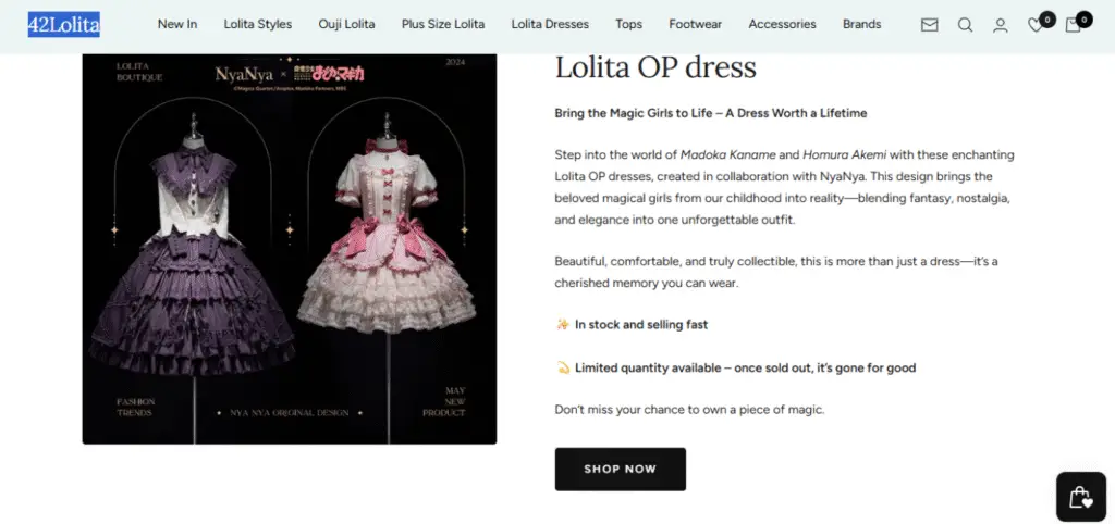 42Lolita collection showcasing ouji clothing with tailored jackets, lace accents, and elegant Victorian-inspired details for a refined look.