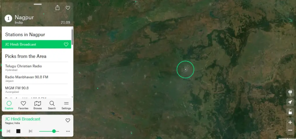 A laptop screen showing Radio Garden, letting users explore live radio stations worldwide, a fun way to cure boredom and discover global music.